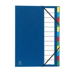 Trieur rigide Ordonator dos extensible 12 compartiments - Bleu