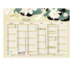 Calendrier Japon 29,5 x 22 cm Semestriel 2026 - Multicolore