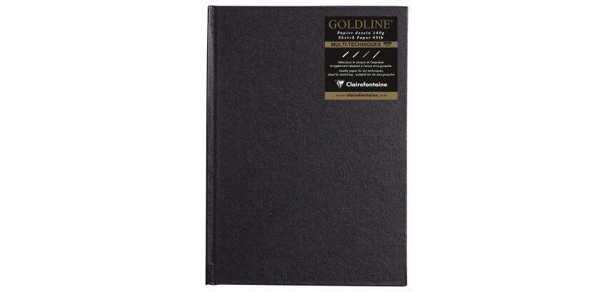 Goldline carnet cousu collé 64F A5 140g F - Blanc