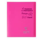 Cahier Travaux Pratiques piqué Koverbook 17x22cm 64 pages grands carreaux + uni 90 g couverture polypropylène transparent - Assortis