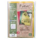 Sachet de 25 pochettes coin PP recyclé Forever 12/100e - A4 - Couleurs assorties