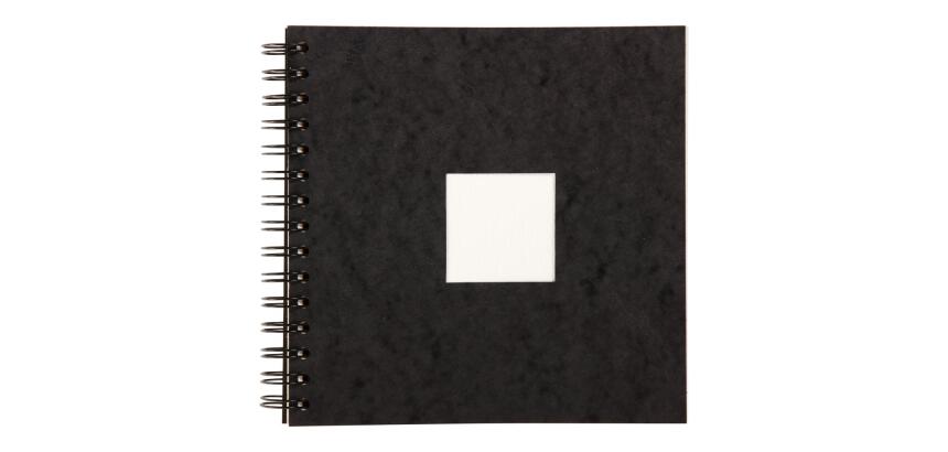 Carnet de Voyage aquarelle spiralé 20F 20x20cm 300g - Noir
