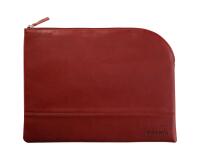 Rhodiarama pochette zippée en simili cuir - taille L (21x28 cm) - Lie de vin