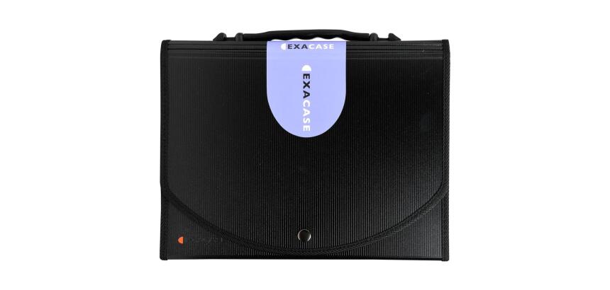 Cartella valigetta a soffietti con manico Exacase Exactive 13 scomparti - 26x33cm - Nero