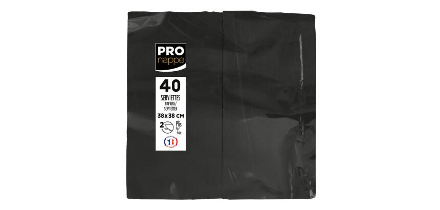 Tissue-Servietten, Packung mit 40 Stück, mikrogeprägt, 2-lagig, 1/8 Kopffalz, 38x38 cm