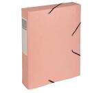 Boite de classement Cartobox livrée à plat Dos 60mm carte lustrée Aquarel - A4 - Couleurs assorties