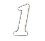 Petit chiffre 1 12cm - Blanc