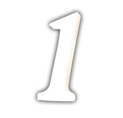 Petit chiffre 1 12cm - Blanc