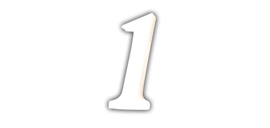 Petit chiffre 1 12cm - Blanc