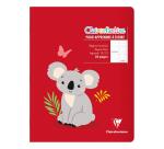 Cahier piqué 17x22 cm 32 pages grands carreaux 3 mm agrandis 12/12 mm - Assortis