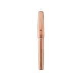 Stylo en métal précieux, corps et attributs or rose 5N brossé, plume titanium F