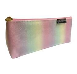 Driehoekige pennenetui Candy glitter - Multicolor