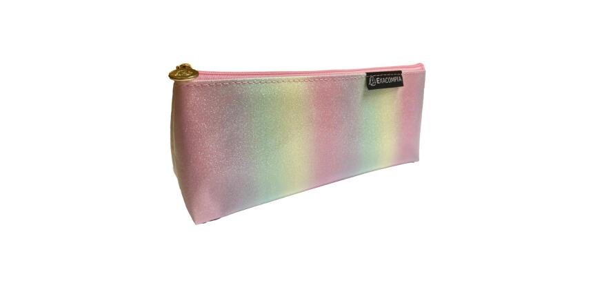 Driehoekige pennenetui Candy glitter - Multicolor