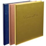 Livre d'or Balacron avec titre 140 pages blanches - 21x19 cm vertical - Couleurs assorties