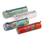 Céleste CUIR Trousse ronde Ø5,5x22 cm Multicolores