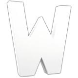 Lettre W 20,5cm - Blanc