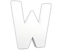 Lettre W 20,5cm - Blanc
