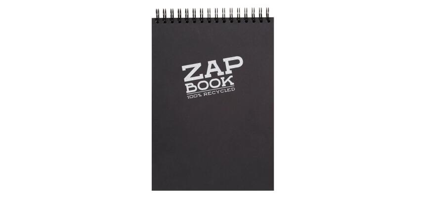 Zap Book bloc spiralé 160F A4 80g - Noir