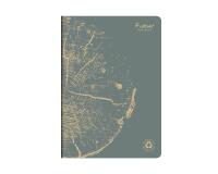 Cahier piqué FOREVER PREMIUM 100% recyclé A4 96 pages ligné papier recyclé blanc 90 g - Gris plomb