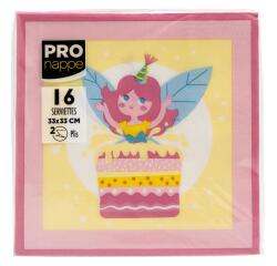 Paquet de 16 serviettes ouate 2 plis - 33x33 cm