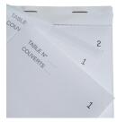 Bloc maître d'hôtel 50 feuillets autocopiants numérotés en dupli - Format 9,5x17 cm