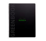 Rhodiactive Greenbook ligné, A4+, perf.4 trous, papier recyclé 90g FSC® - Noir