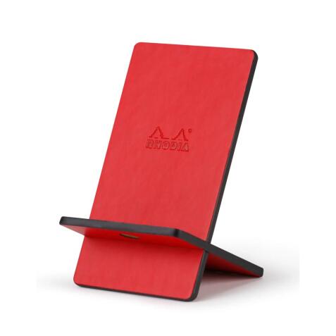 Rhodiarama support pour téléphone mobile simili cuir italien 13x8x8,5 cm - Coquelicot
