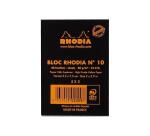 Bloc agrafé N°10 5,2x7,5 cm 80 feuilles petits carreaux 5/5 80 g. - Noir