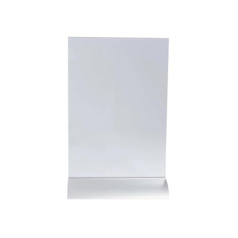 Soporte expositor inclinado Pie de aluminio A5 - Cristal