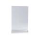 Porte-visuel vertical pied aluminium A5 - Cristal