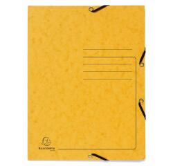 Sammelmappe mit Gummizug und 3 Klappen aus Colorspan-Karton 355g/m2 - A4