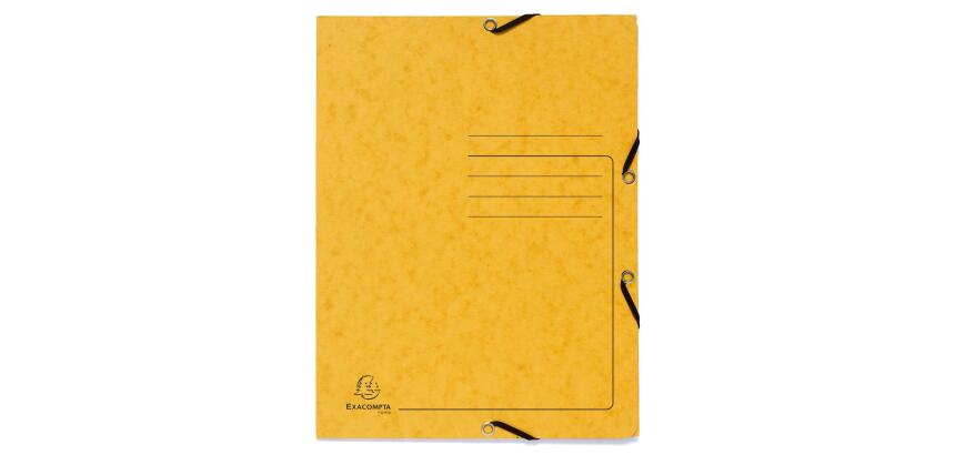 Chemise à élastique 3 rabats carte lustrée 355gm2 - A4