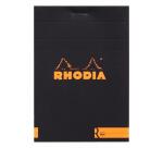 Bloc agrafé Rhodia le R N°12 8,5x12 cm 70 feuillets uni 90g - Noir