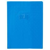 Protège-cahiers grain losange PVC 18/100ème avec porte-étiquette 24x32 cm