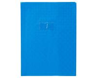 Protège-cahiers grain losange PVC 18/100ème avec porte-étiquette 24x32 cm