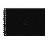 Rhodia Touch Watercolor Book, papier grain fin 100% coton 300g - A5 paysage, 40 pages - Noir