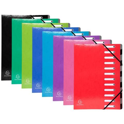 Clasificadores Harmonika ® lomo extensible Iderama ® Con gomas y ventanas troqueladas. - Tamaño: 24,5x32 cm para: A4 - Colores surtidos