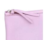 CUIR TEINTÉ Trousse plate 22x11 cm Lilas