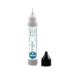 DARWI Flacon Contour 3D de 30 ml de Peinture sur Verre - Argent