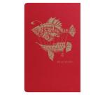 Flying Spirit Red carnet piqûre textile 7,5x12cm 48p ligné motifs assortis papier ivoire 90g - Rouge