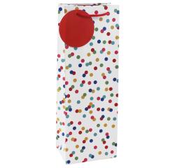 Pois, sac bouteille 12,7x9x35,5 cm - Multicolore