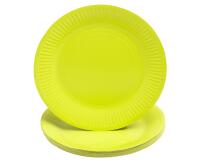 Runde Pappteller, 20 Stück, Ø 23 cm, 100% plastikfrei - Kiwigrün