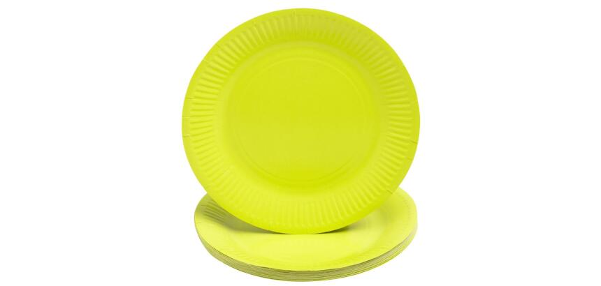 20 ronde kartonnen borden, 23 cm - Kiwi groen