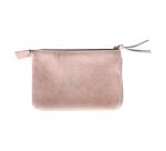 PLUME Petite Pochette 2 compartiments en Daim irisé 13x9cm - Cuivre