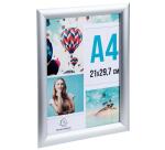 Cornice portafoto con profilo in alluminio A4 - Argento