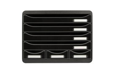 Cassettiera Store-Box 7 cassetti Glossy - Nero glossy