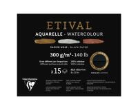 Etival Noir bloc collé 1 côté 15F 20,3x25,4cm 300g double grain