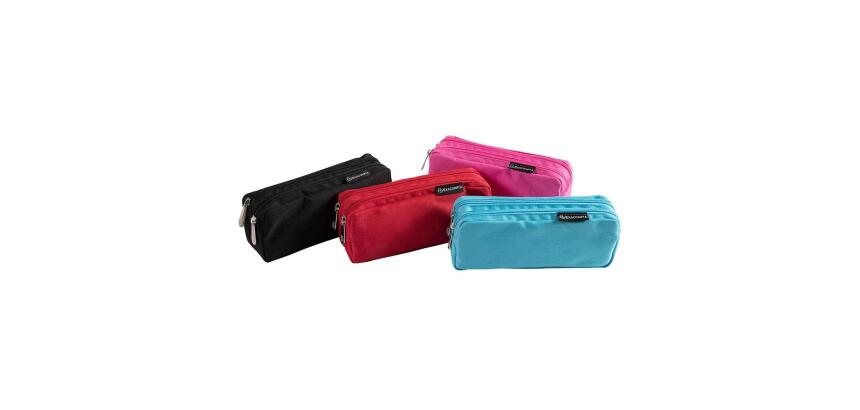 Trousse rectangle 2 compartiments COLOR - Couleurs assorties