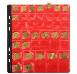 Confezione 3 ricariche numismatiche 43 caselle diametro - 20-25-30mm - 24,5x25cm - Cristallo