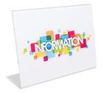 Slanted sign holder horizontal A4 clear - Crystal